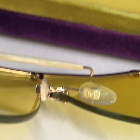 100%- New Authentic GUCCI GG0584s 004 140’ Aviator Shield Sunglasses - Picture 3 of 15